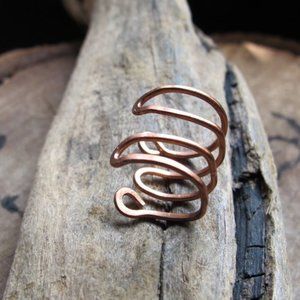 UNISEX Non-piercing Swirl Copper Cuff Earring